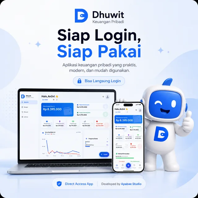 Tampilan aplikasi Dhuwit